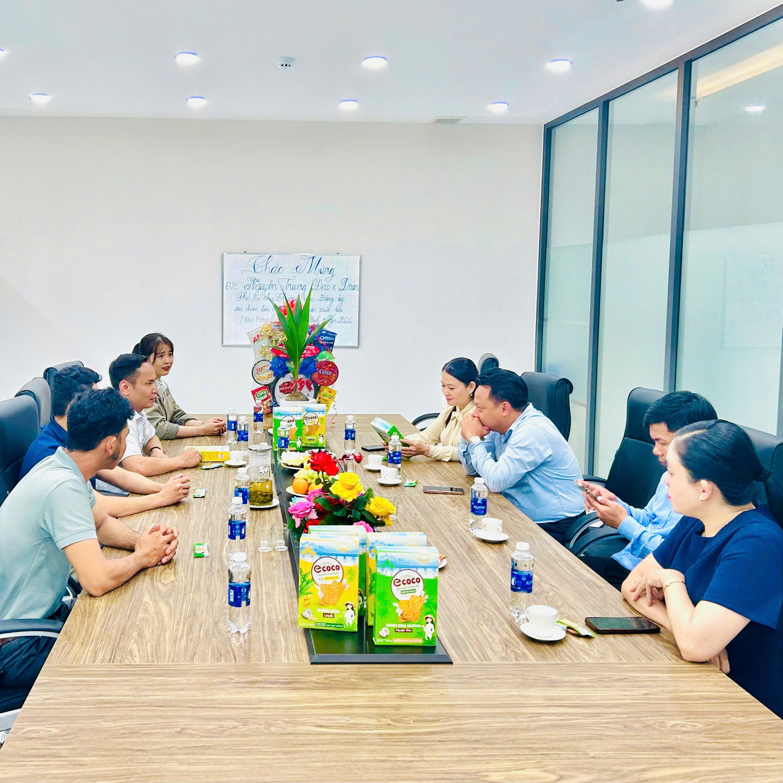 Đoàn lãnh đạo Đảng ủy – HĐND – UBND – Ủy ban MTTQ Việt Nam địa phương đến thăm, chúc Tết Công ty Navi Foods đầu xuân Bính Ngọ 2026